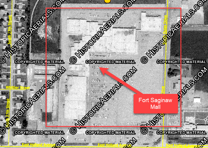 Fort Saginaw Mall - 1973 Aerial Photo (newer photo)